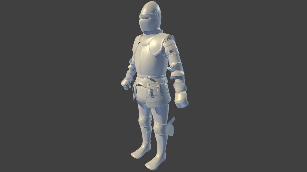 Knight medieval no textures preview image 2